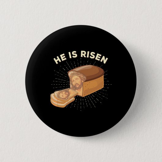 Er ist Jesus Christus-Ostern-Pun Christlich Brea v Button (Vorderseite)