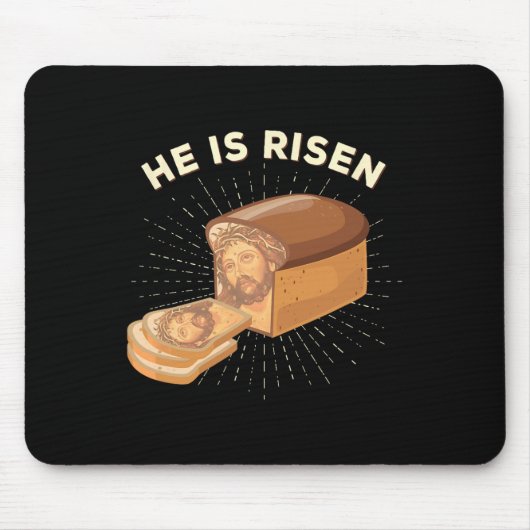 Er ist Jesus Christus-Ostern-Pun Christlich Brea v Mousepad (Vorne)