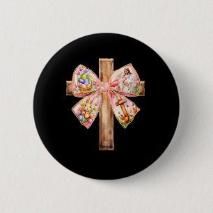 Er ist Jesus Coquette Bow Osterkreuz Frauen riskie Button