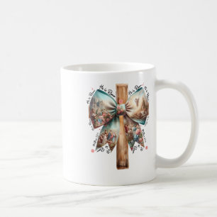 Er ist Jesus Coquette Bow Osterkreuz Frauen riskie Kaffeetasse