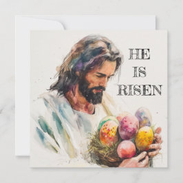 Er ist Jesus Grußkarte Rised, glücklicher Osterfei Feiertagskarte