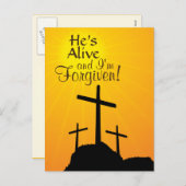 Er ist lebend und mir wird eine Postkarte für den  (Vorne/Hinten)