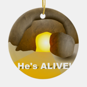 Er ist lebendig! keramikornament