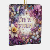 Er ist Lila Ostern Risen Butterflies Lilacs Keramikornament (Rechts)