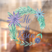 Er ist Lila religiöser Osterblütenflor Fensteraufkleber (Blatt 2)