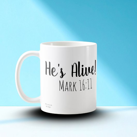 Er ist Live Mark 16:11 Kaffeetasse