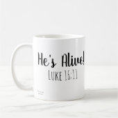 Er ist Live Mark 16:11 Kaffeetasse (Links)