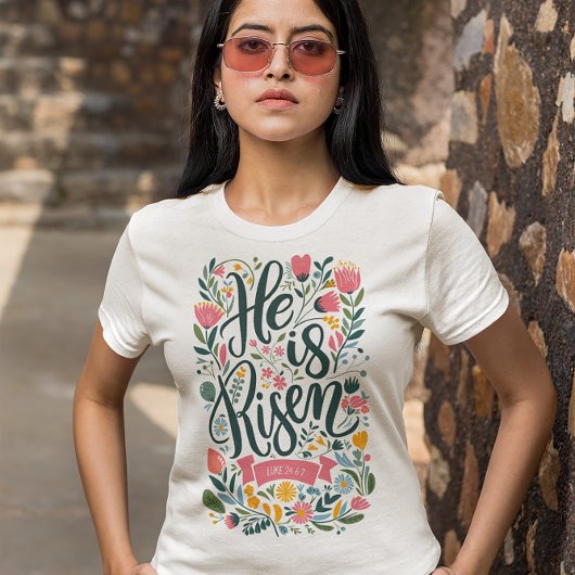 Er ist Luke 24-6-7 Risen Tri-Blend Shirt