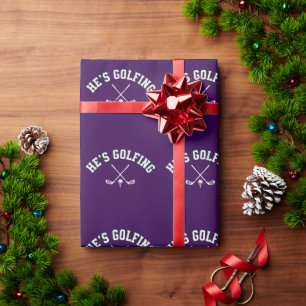 Er ist lustiger Golfspieler Vater Golfspielende Mu Geschenkpapier