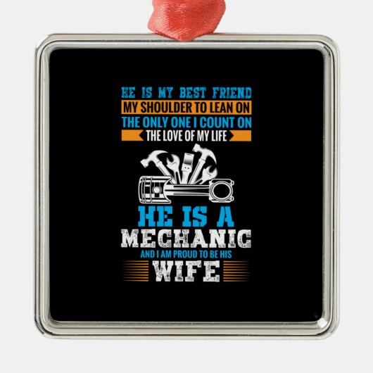 Er ist Mechaniker Ornament Aus Metall (Vorne)