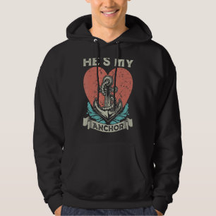 Er ist mein Anker, Anchor Nautical Sailing Valenti Hoodie