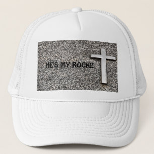 ER ist MEIN FELSEN!! … Religiöse Hüte Truckerkappe