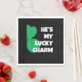 Er ist mein glückliches Charm Funny St Patricks Da Serviette (Beispiel)
