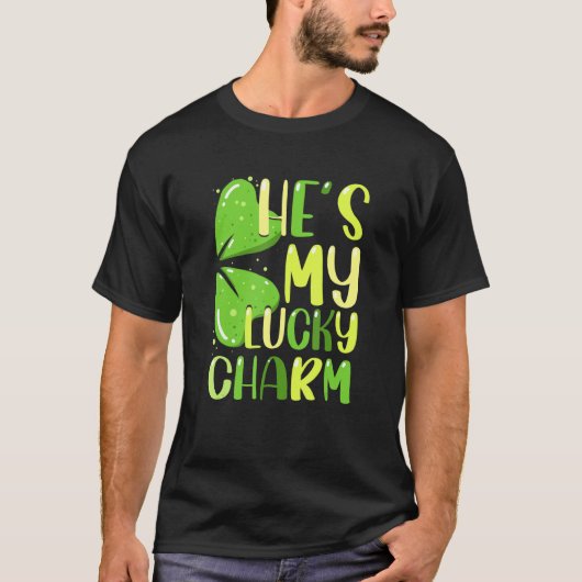 Er ist mein glückliches Charm Funny St Patricks Da T-Shirt (Vorderseite)