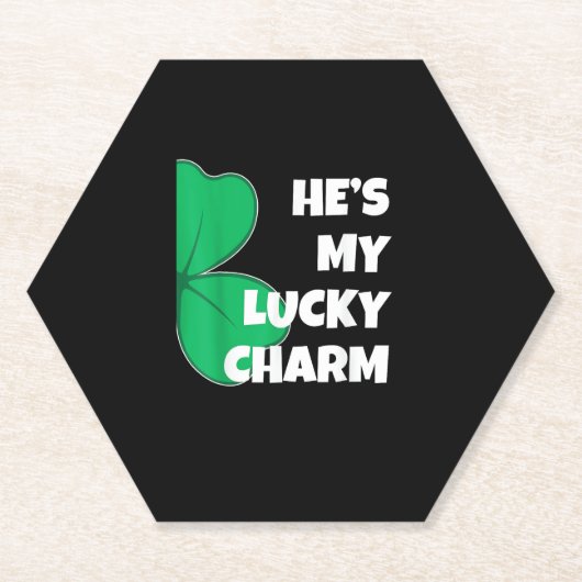 Er ist mein glückliches Charm Funny St Patricks Da Untersetzer (Vorderseite)