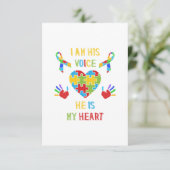 Er ist mein Herzinfarkt Dankeskarte (Stehend Vorderseite)