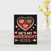 Er ist mein Mitternachtskuss Frohes neues Jahr pas Karte (Gelbe Blume)