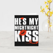 Er ist mein Mitternachtskuss Frohes Neues Jahr pas Karte (Gelbe Blume)