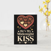 Er ist mein Mitternachtskuss Frohes Neues Jahr Pas Karte (Gelbe Blume)