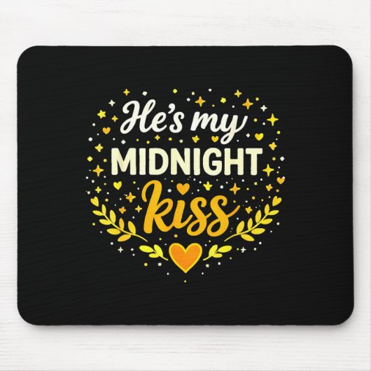 Er ist mein Mitternachtskuss Romantischer Liebeszi Mousepad (Vorne)