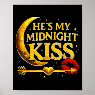 Er ist mein Mitternachtskuss Valentinstag Meme Mat Poster