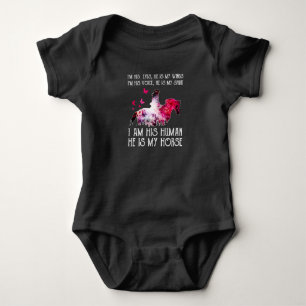 Er ist mein Pferd großes Geschenk für Pferdelieb Baby Strampler