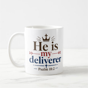 Er ist mein Retter Inspirierendes christliches Zit Kaffeetasse