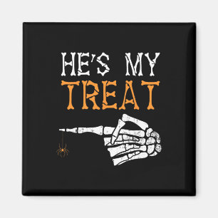 Er ist mein Treat-Skelett-Paare passende Paare Hal Magnet