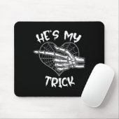 Er ist mein Trick Fun Halloween Matching Couple Gi Mousepad (Mit Mouse)