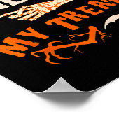 Er ist mein Trick Funny Skeleton Halloween Matchin Poster (Ecke)