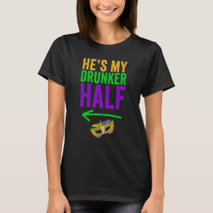 Er ist meine Betrunkenere, halb Matching Couple Gi T-Shirt