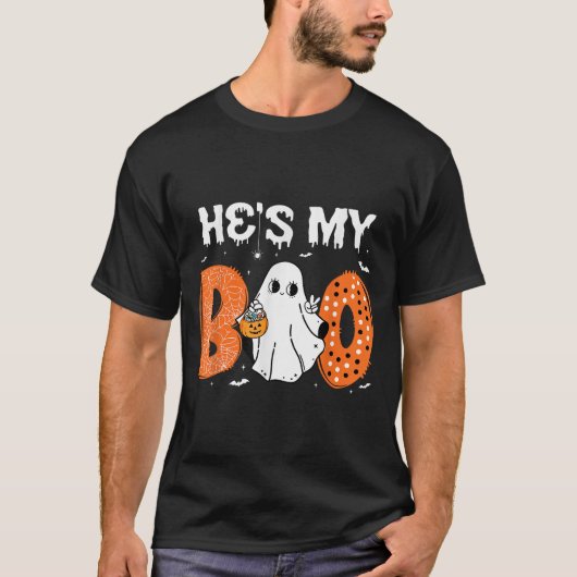Er ist meine Boo, die Halloween-Paare vergleichen. T-Shirt (Vorderseite)