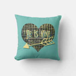 Er ist meine gelbe Grillform, die moderne Herzform Kissen