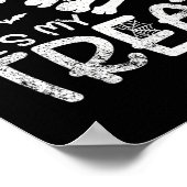 Er ist meine Leckerei Skeleton Hand Funny Hallowee Poster (Ecke)