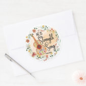 Er ist meine Stärke Runder Aufkleber (Umschlag)