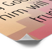 Er ist meine Zuflucht Psalm 91 Bibelschrift Poster (Ecke)