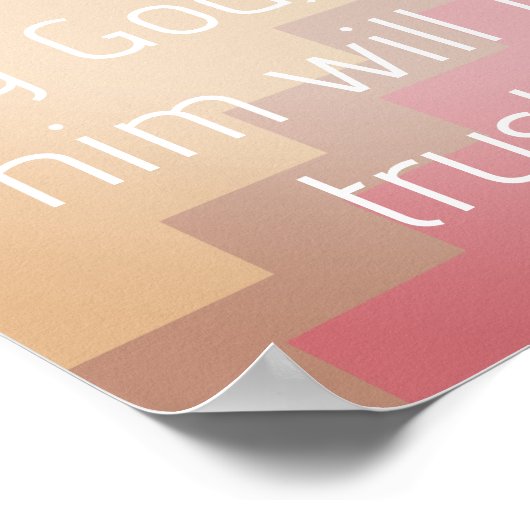 Er ist meine Zuflucht Psalm 91 Bibelschrift Poster (Ecke)