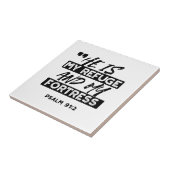 Er ist meine Zuflucht und meine Festung - Psalm 91 Fliese (Seite)