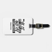 Er ist meine Zuflucht und meine Festung - Psalm 91 Gepäckanhänger (Vorderseite horizontal)