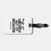 Er ist meine Zuflucht und meine Festung - Psalm 91 Gepäckanhänger (Rückseite horizontal)