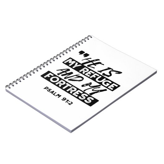 Er ist meine Zuflucht und meine Festung - Psalm 91 Notizblock (Linke Seite)