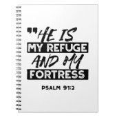 Er ist meine Zuflucht und meine Festung - Psalm 91 Notizblock (Vorderseite)