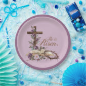 Er ist mit der Bibel Risorum Pappteller (Party)