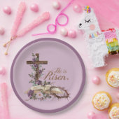 Er ist mit der Bibel Risorum Pappteller (Party)