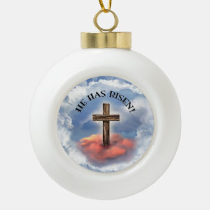Er ist mit Wolken überquert worden Keramik Kugel-Ornament