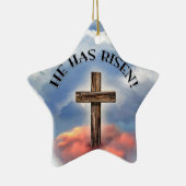 Er ist mit Wolken überquert worden Keramik Ornament (Rechts)