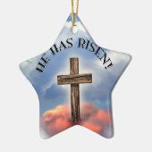 Er ist mit Wolken überquert worden Keramik Ornament (Links)