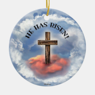 Er ist mit Wolken überquert worden Keramik Ornament