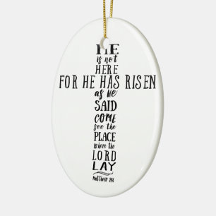Er ist nicht hier, denn er ist auferstanden, wie e keramik ornament