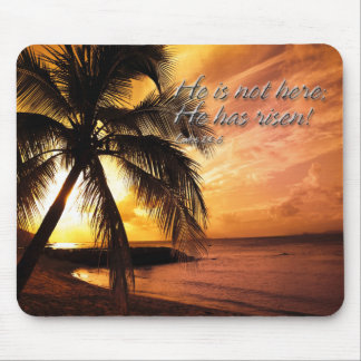 Er ist nicht hier er hat Luke 24:6 Mousepad aufgez